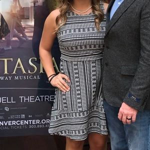 ❌NWT!£* LOFT Black/White patterned dress